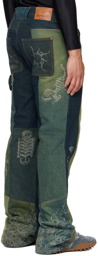 Marine Serre Green Petrichor Jeans