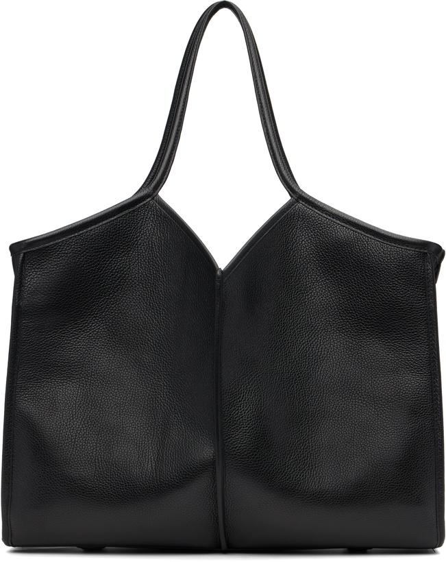 Photo: HEREU Black Calella Squared Medium Grainy Tote