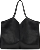 HEREU Black Calella Squared Medium Grainy Tote