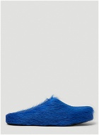 Hairy Fussbett Mules in Blue