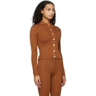 Calle Del Mar Orange Ribbed Cardigan
