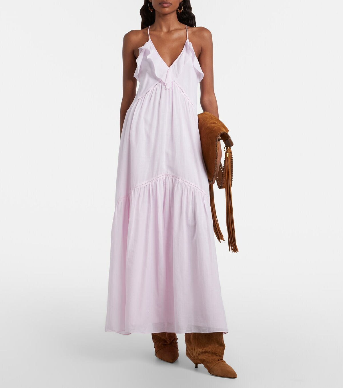 Marant Etoile Vasma ruffled cotton-blend maxi dress