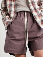 Rick Owens - Boxer Straight-Leg Stretch-Cotton Canvas Drawstring Shorts - Purple