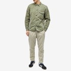 Save Khaki Men's Quiletd Shirt Jacket in Olive