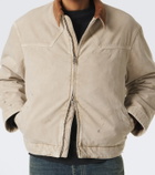 Balenciaga Corduroy-trimmed canvas blouson jacket