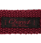 Charvet - 4.5cm Knitted Silk Tie - Burgundy