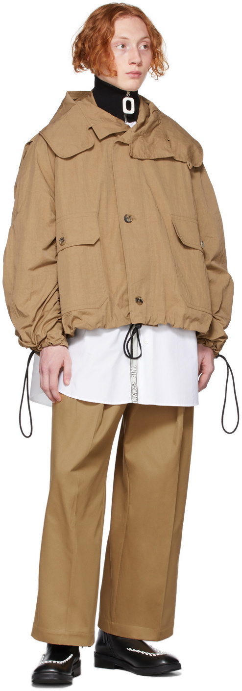 JW Anderson Tan Short Bubble Parka JW Anderson