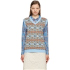 Stussy Blue Giza Sweater Vest