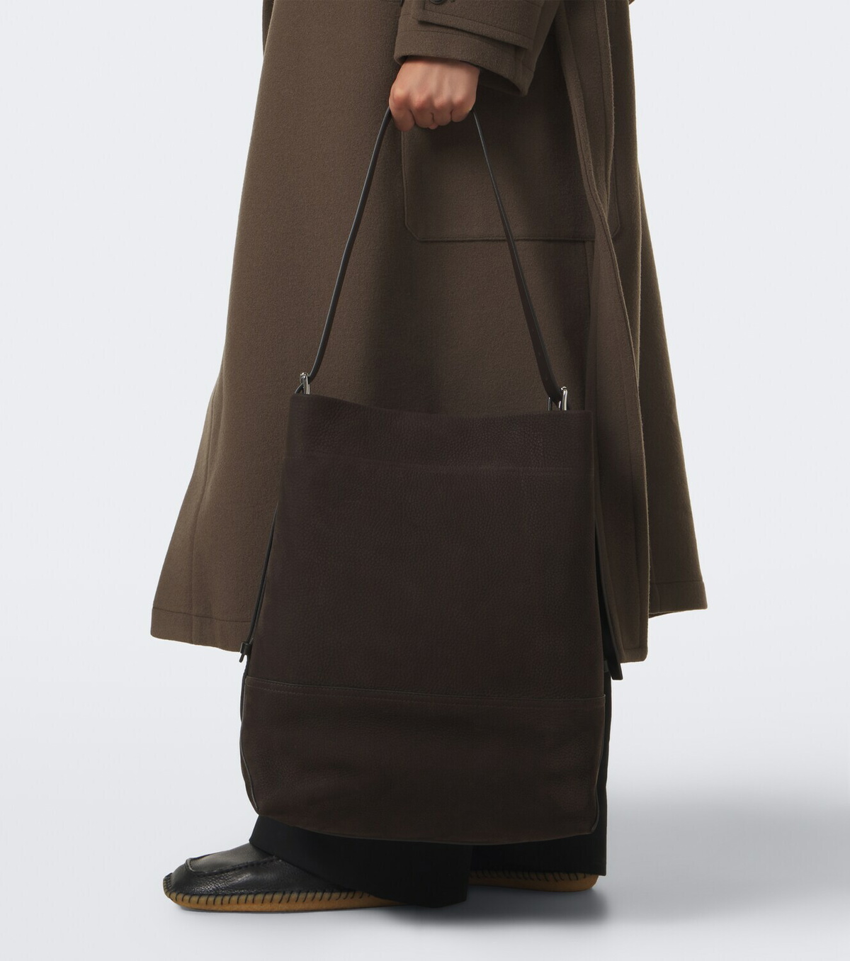 Lemaire Belted leather tote bag