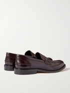 VINNY'S - Townee Panelled Snake-Effect Leather Penny Loafers - Brown - EU 41