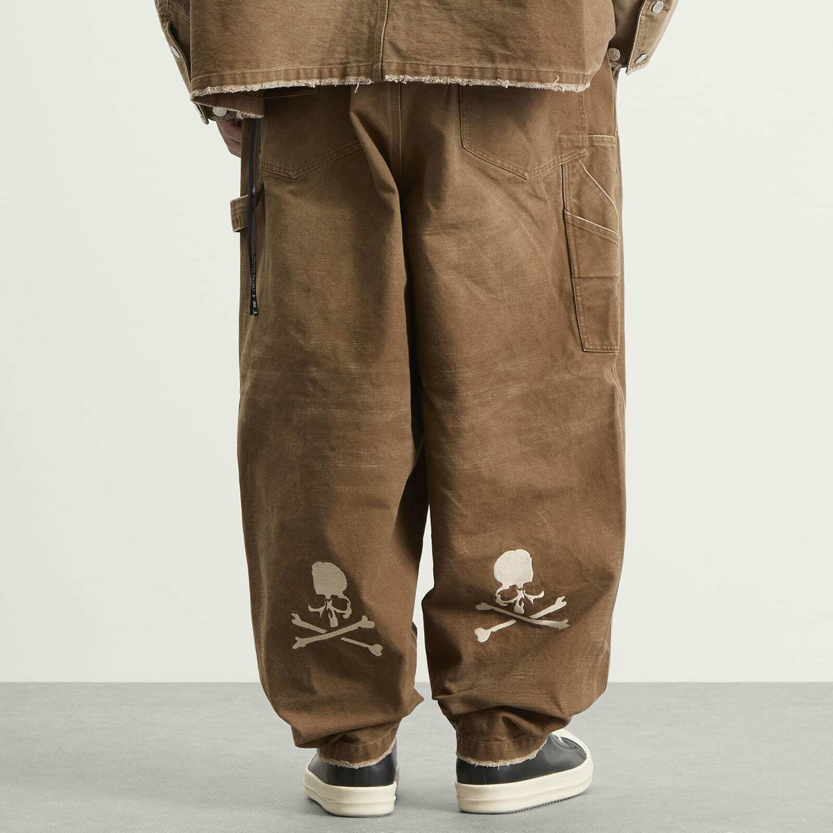 MASTERMIND WORLD Men's Wide Fit Duck Painter Pants in Dark Brown