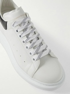 McQueen - Exaggerated-Sole Leather Sneakers - White