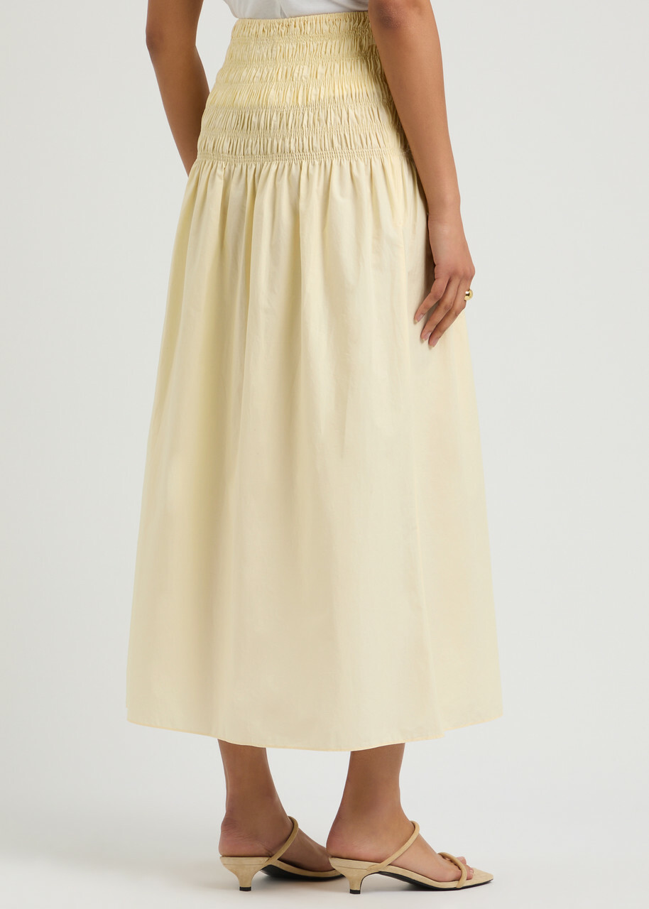 Faithfull The Brand Baia Cotton Maxi Skirt Yellow