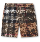 Burberry - Long-Length Camouflage-Print Shell Swim Shorts - Neutrals