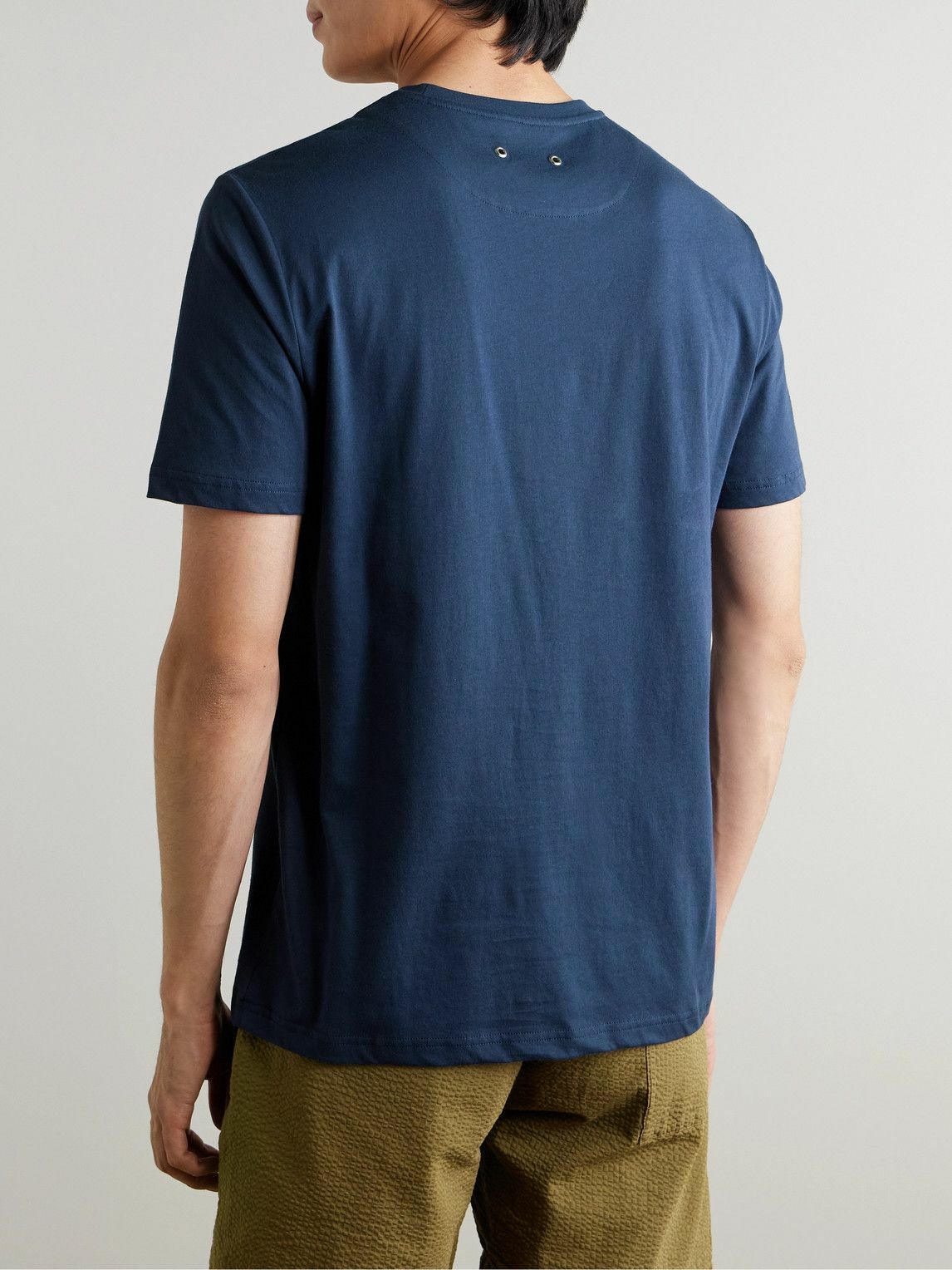 Vilebrequin - Titan Slim-Fit Logo-Embroidered Cotton-Jersey T-Shirt - Blue