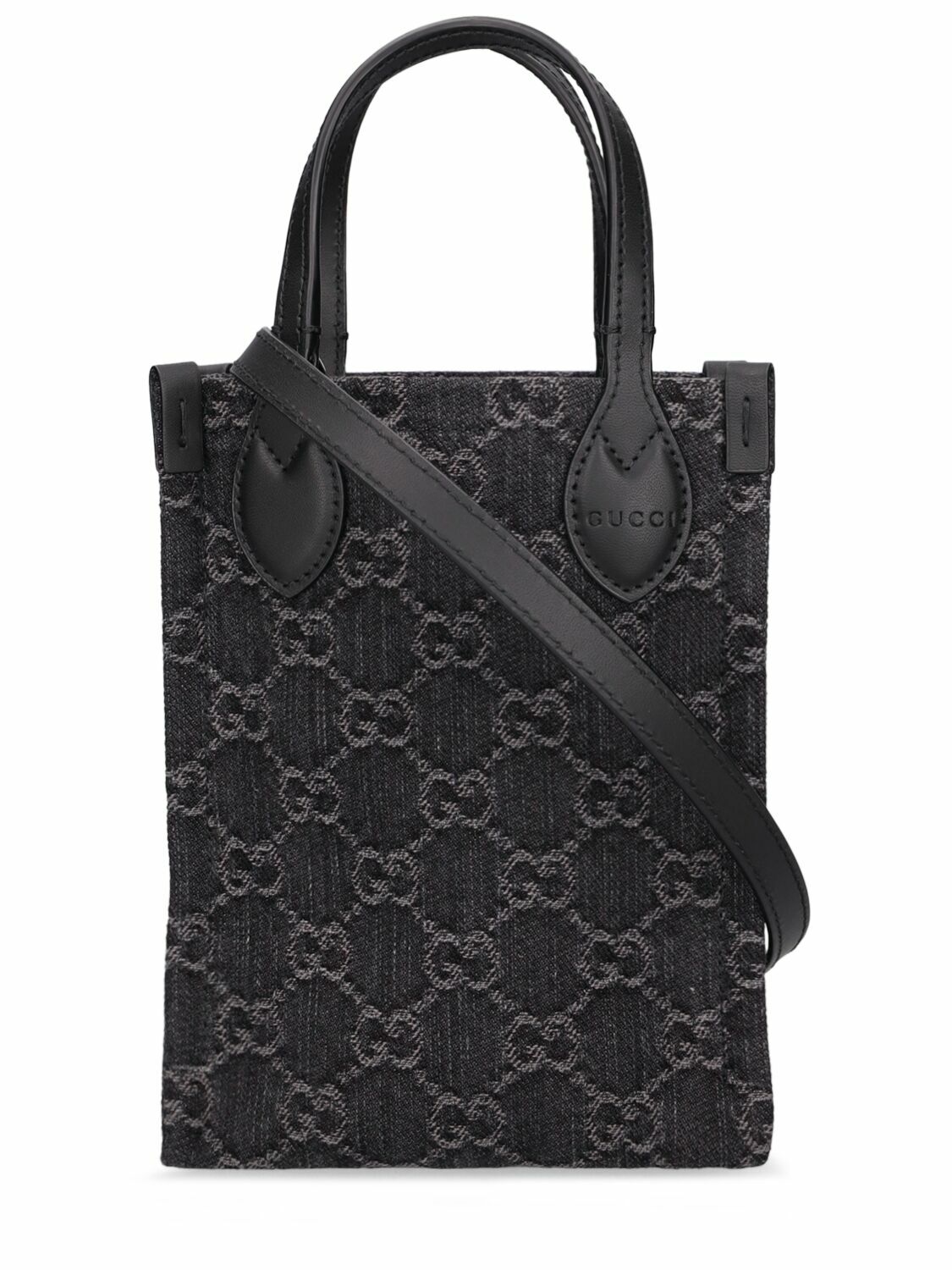 GUCCI - Mini Ophidia Gg Denim Shoulder Bag Gucci