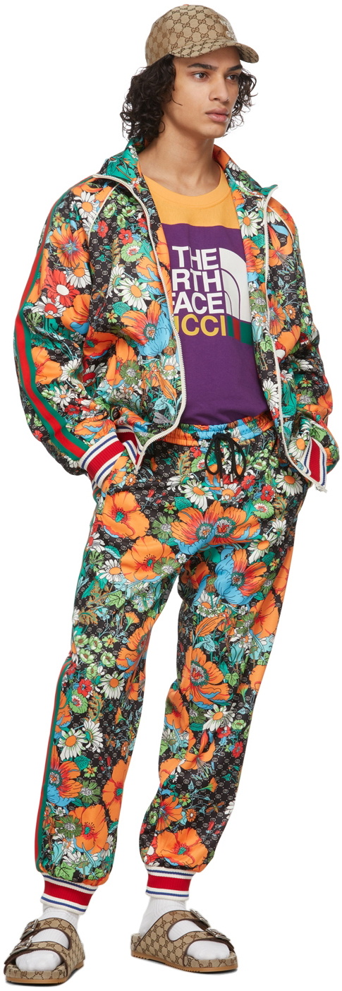 Gucci Multicolor The North Face Edition Down Floral Jacket