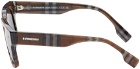 Burberry Brown Check Square Sunglasses