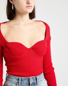 Magda Butrym Womens Sweater in Red