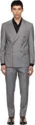 BOSS Gray Houndstooth Suit