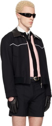 Ernest W. Baker Black Western Harrington Jacket