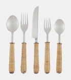 Les-Ottomans Rattan flatware set