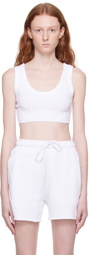 COTTON CITIZEN White Capri Crop Tank Top