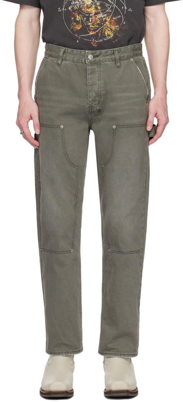 Photo: Ksubi Green Ghosted Operator Jeans