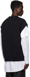 MM6 Maison Margiela Black Paneled Sweatshirt