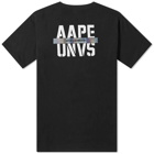 AAPE Men's UNVS T-Shirt in Black