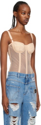 Dolce & Gabbana Beige Kim Kardashian Edition Bodysuit