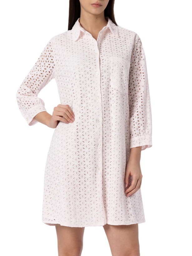 Photo: MC2 Saint Barth Woman Pink Sangallo Shirt Mini Dress
