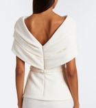 Safiyaa Loura peplum crêpe gown