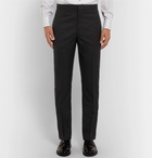 Brunello Cucinelli - Cotton and Satin-Trimmed Wool and Silk-Blend Tuxedo Trousers - Men - Black