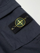 Stone Island - Tapered Cotton-Blend Trousers - Blue