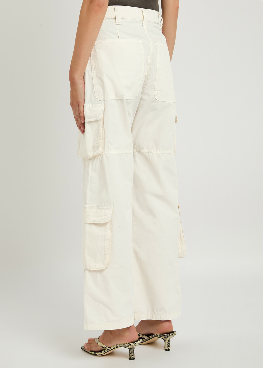 Represent Fender Straight-leg Cargo Jeans Cream