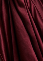 Esse Studios Illi Scarf-effect Silk and Stretch-knit Maxi Dress Burgundy