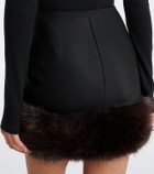 David Koma Wool-blend miniskirt