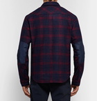 Aztech Mountain - Lenado Checked Wool-Blend Flannel Padded Overshirt - Navy