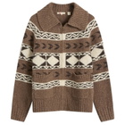 Levi's Women's Fairisle Zip Jumper in Walnut