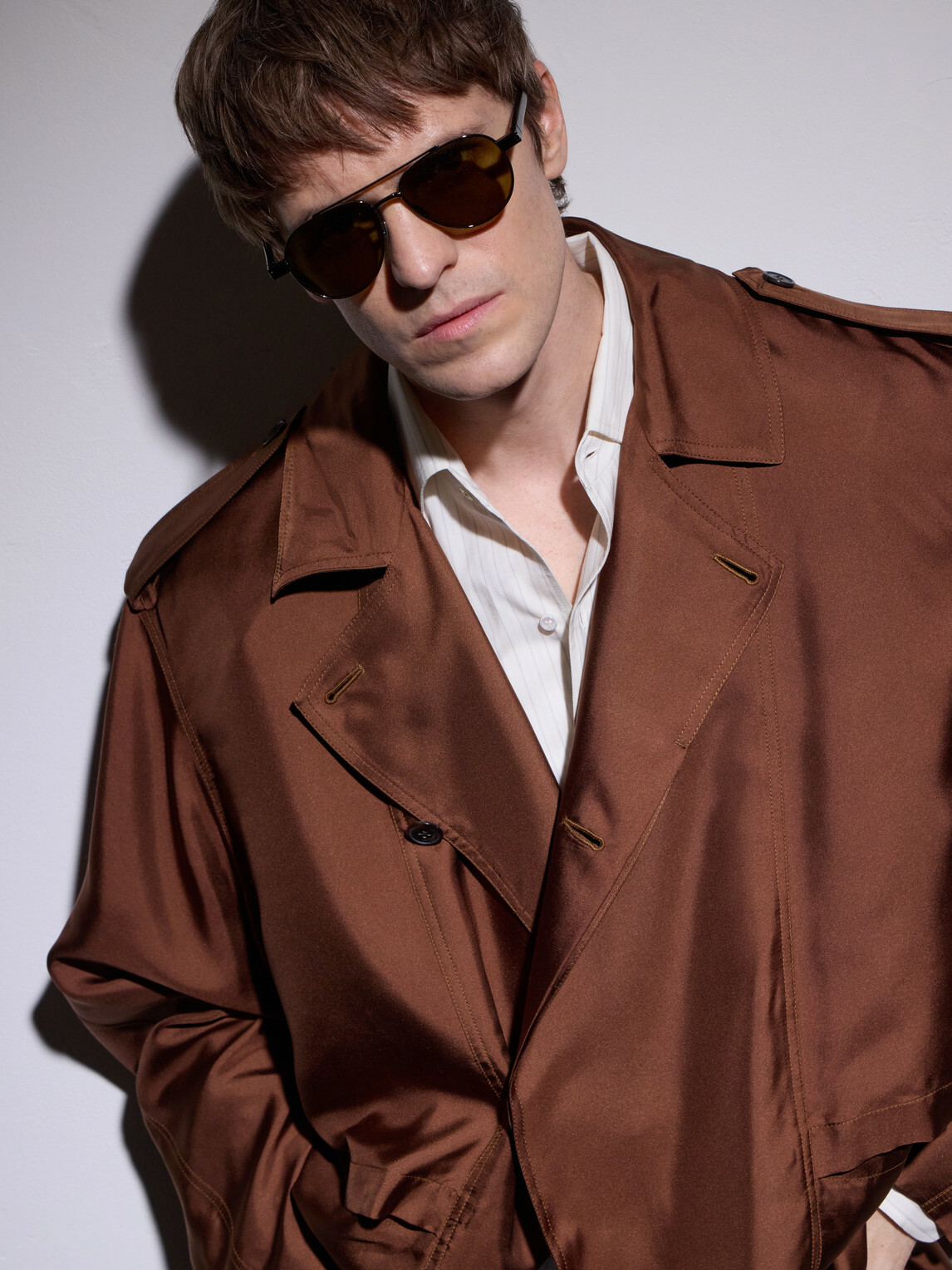 SAINT LAURENT - Aviator-Style Black-Tone Sunglasses