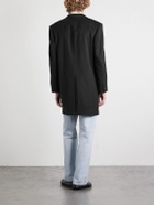 CELINE - Double-Breasted Wool Coat - Black