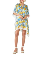 MC2 Saint Barth Lemons And Maiolica Print Silk Caftan