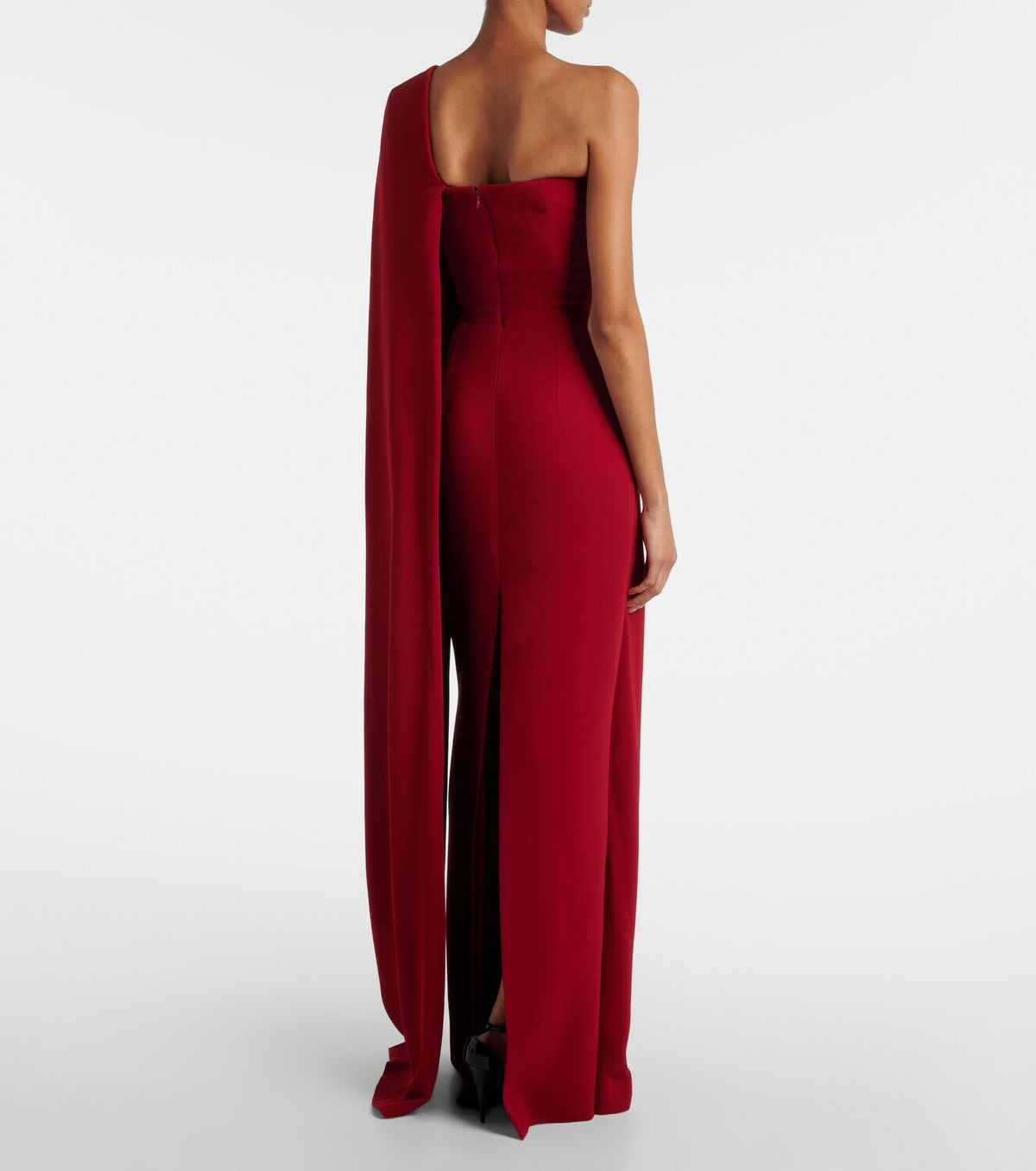 Givenchy Asymmetric caped maxi dress