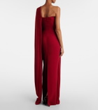Givenchy Asymmetric caped maxi dress