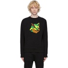 Maison Kitsune Black Neon Fox Sweatshirt