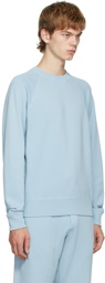 TOM FORD Blue Fleece Garment-Dyed Sweatshirt
