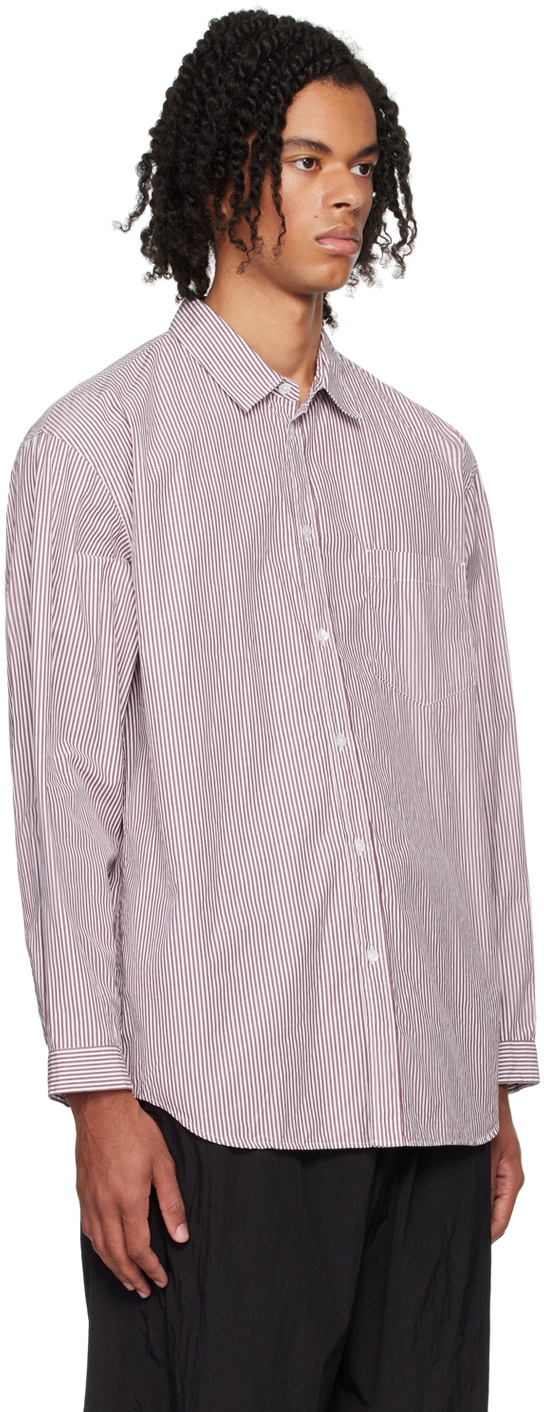 ATON Red Giza Stripe Shirt ATON