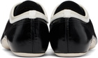 Dries Van Noten Black Leather Ballerina Sneakers