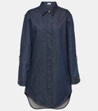 Loewe Chain-embellished denim shirt dress